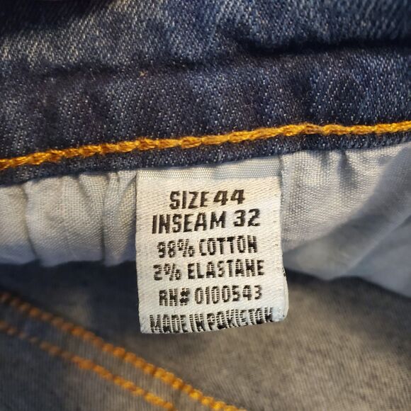 Evolution In Design Y2K Mens Slim Skinny Jeans 43X31 Blue Distressed Whisk Denim - Picture 6 of 9